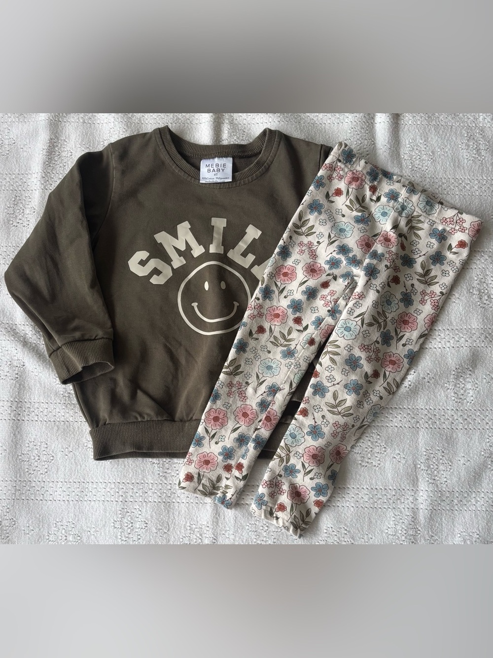Mebie Baby + Carter’s 3T–4T | Smile Sweatshirt Outfit